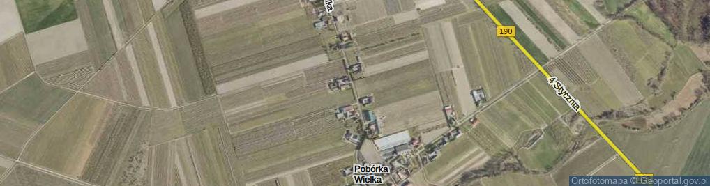Zdjęcie satelitarne Pobórka Wielka ul.